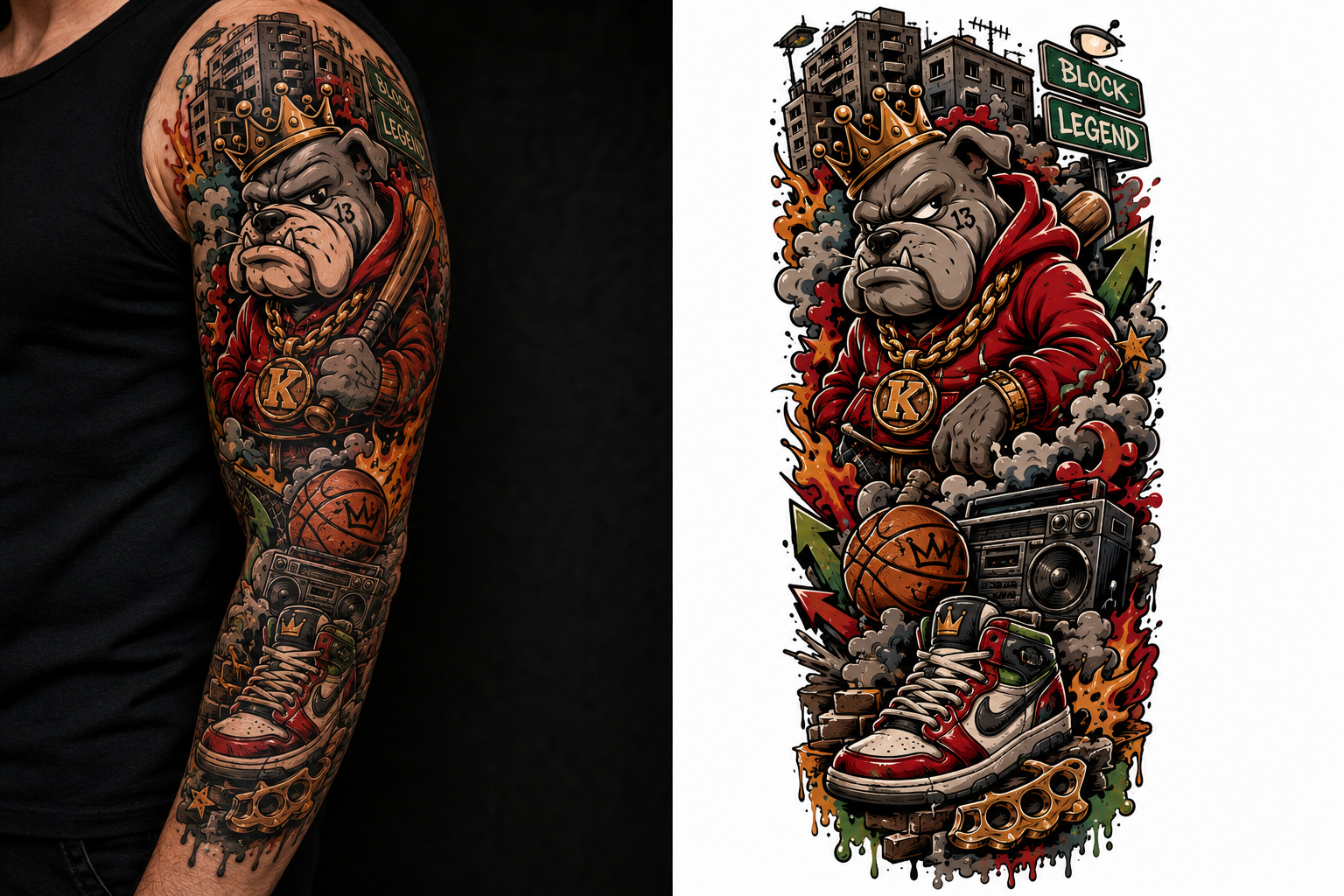 Concrete King tattoo model preview
